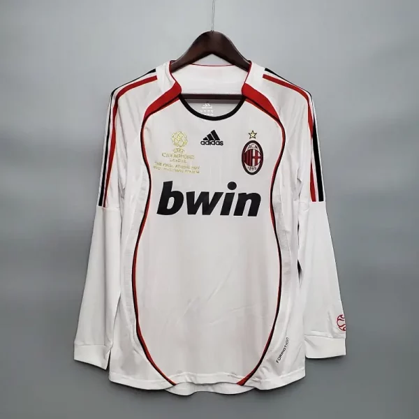 Camiseta Retro AC Milan 06/07 2ª equipación (manga larga, incluye parche de la foto)