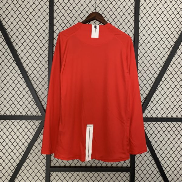 Camiseta Retro Manchester United 07/08 1ª equipación (manga larga, incluye parche de la foto) - Imagen 2