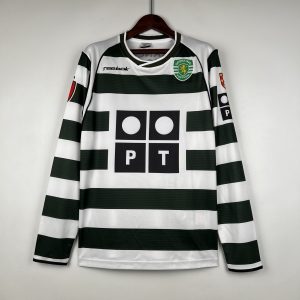 Camiseta Retro Sporting Lisboa manga larga 02/03 1ª equipación